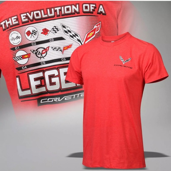 C7 Corvette EVOLUTION OF A LEGEND Men’s Short Sleeve Tee T-Shirt size XL - Picture 1 of 12